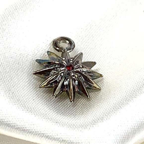 Waterford Crystal Snowflake Wishes Silver Charm Rhodium Plated Ruby Red Crystal - Picture 6 of 8